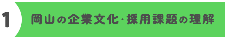 強み1(岡山の企業文化・採用課題の理解)