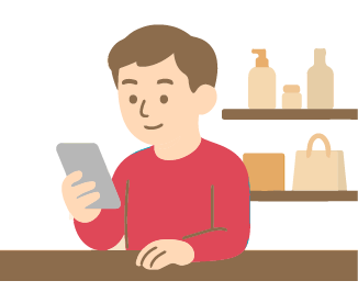 スマホ操作のイラスト