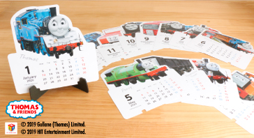 OEM(ODM)制作事例：大井川鐵道株式会社様　ダイカット卓上カレンダー2020