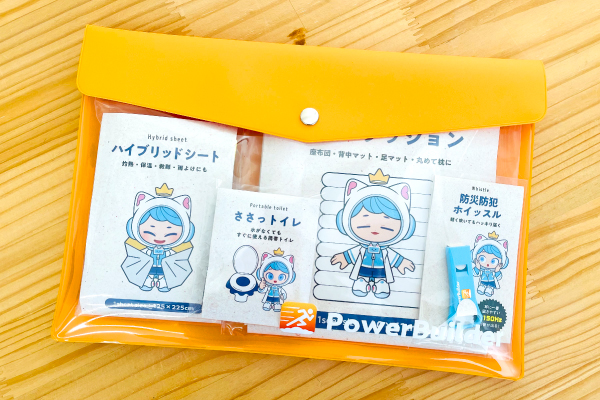 販促物制作事例：日本コンピュータシステム株式会社様　ポータブル防災セット